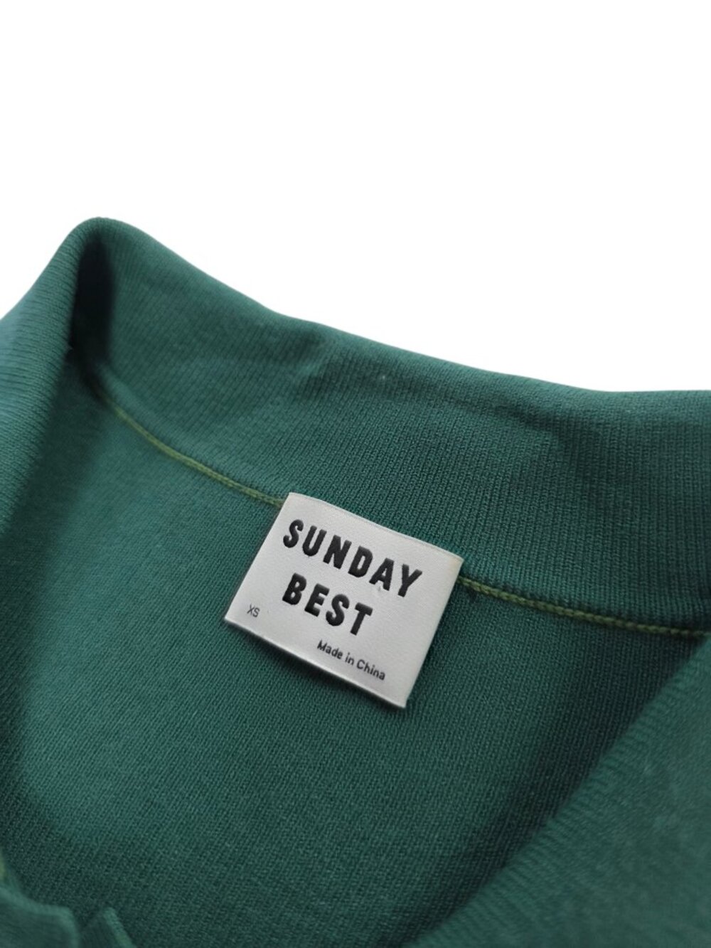 Aritzia Sunday Best Ralph Dress, Mini Knit Button Down Polo, Green, Size XS - Picture 3 of 7